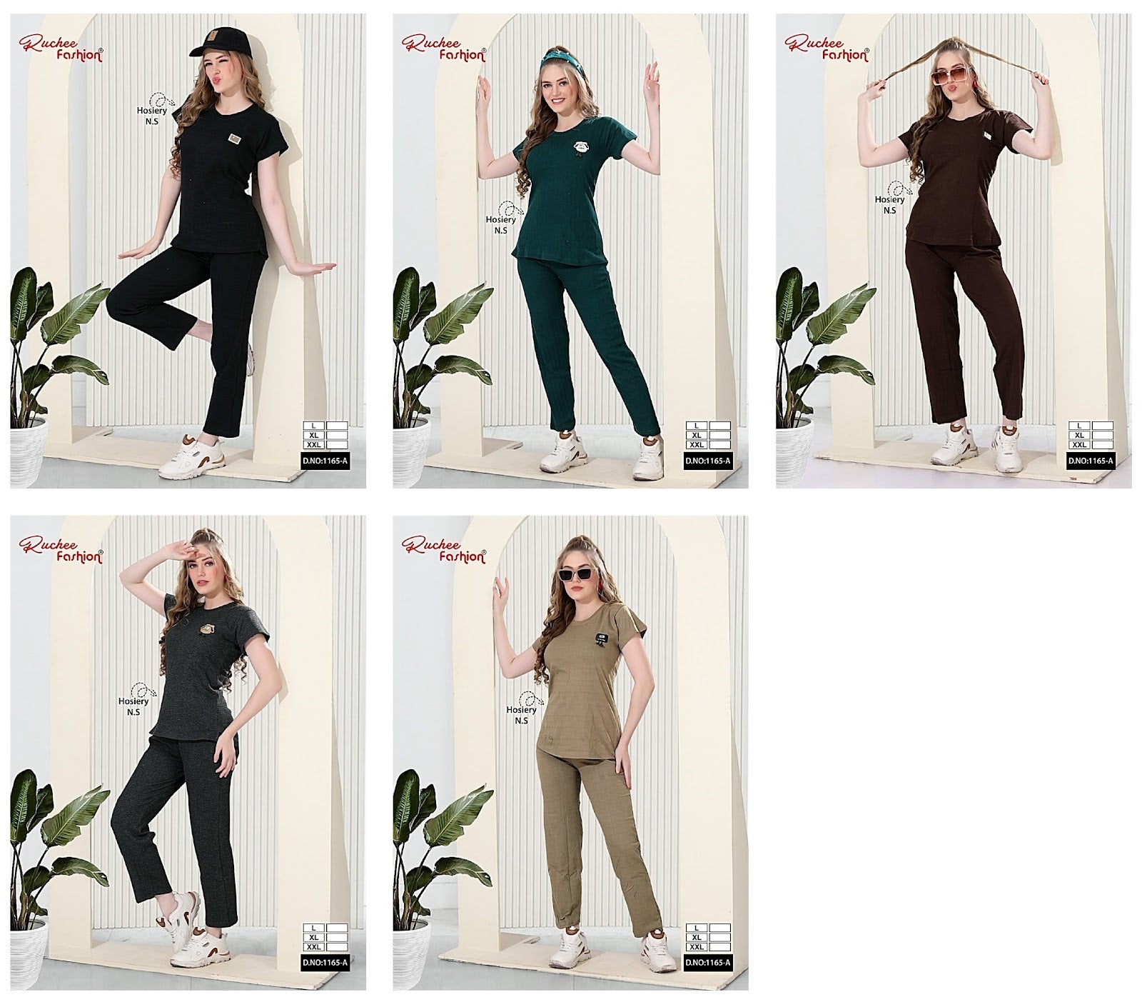 Design 1165-A Ruchee Fashion Hosiery Pyjama Night Suits Wholesale Price