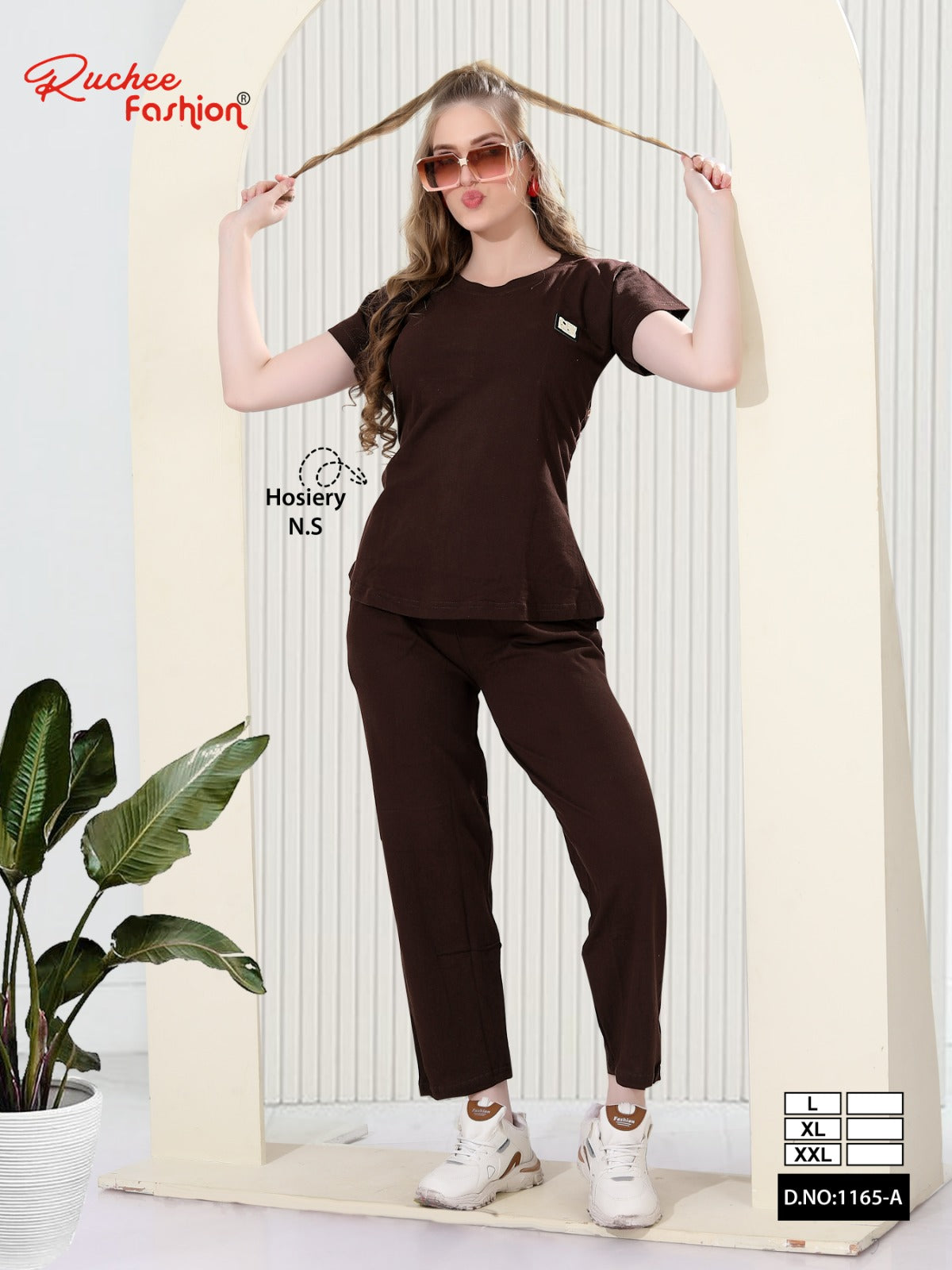 Design 1165-A Ruchee Fashion Hosiery Pyjama Night Suits Wholesale Price