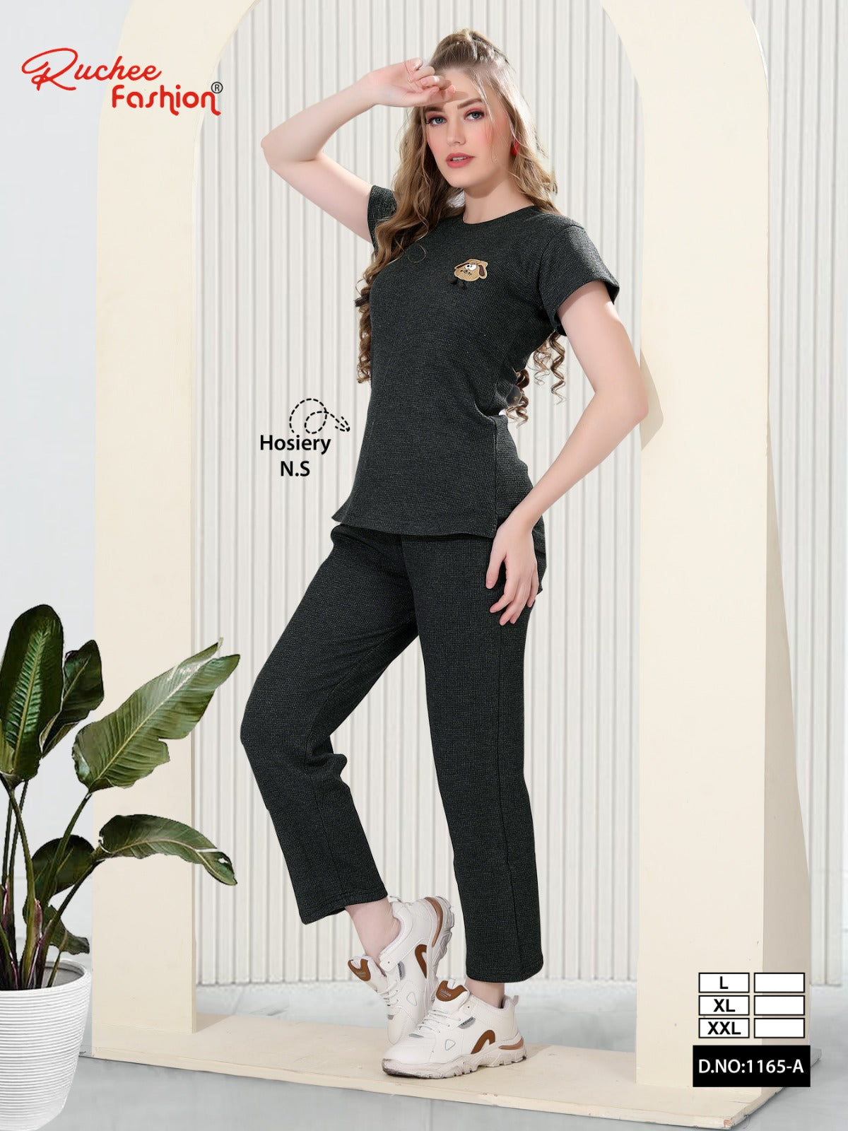 Design 1165-A Ruchee Fashion Hosiery Pyjama Night Suits Wholesale Price