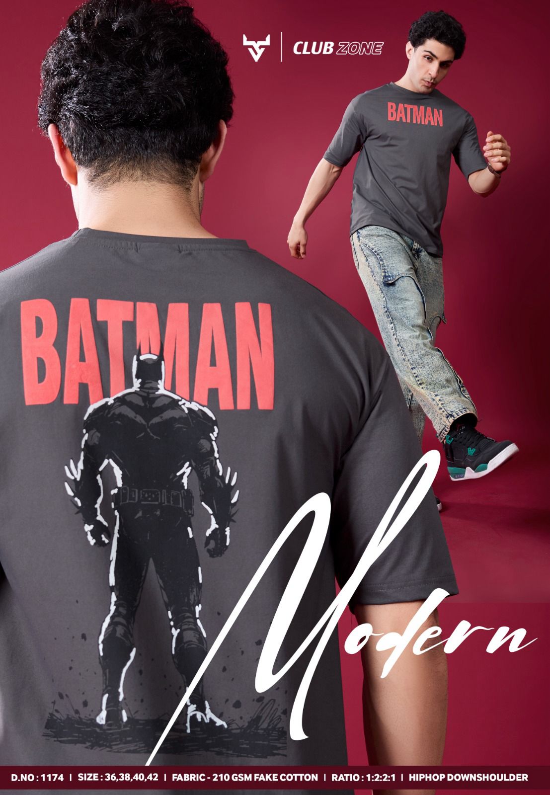 Design 1174 Club Zone Cotton Mens Tshirts Manufacturer Ahmedabad