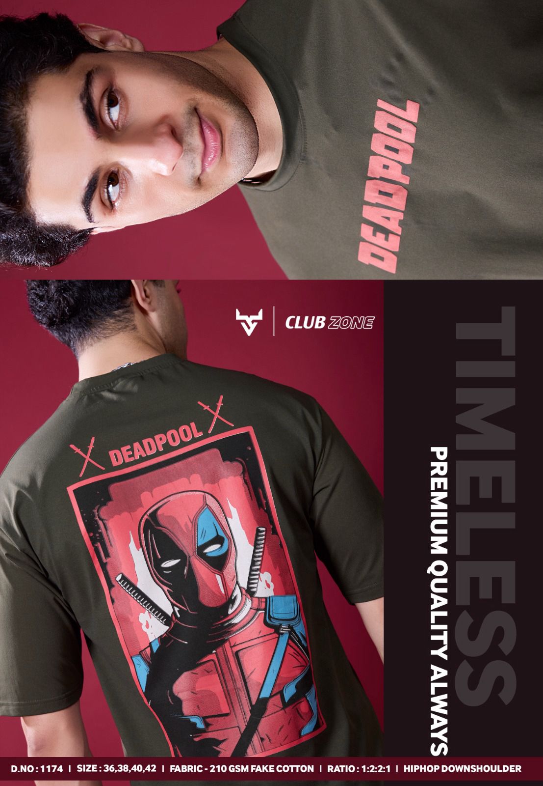 Design 1174 Club Zone Cotton Mens Tshirts Manufacturer Ahmedabad