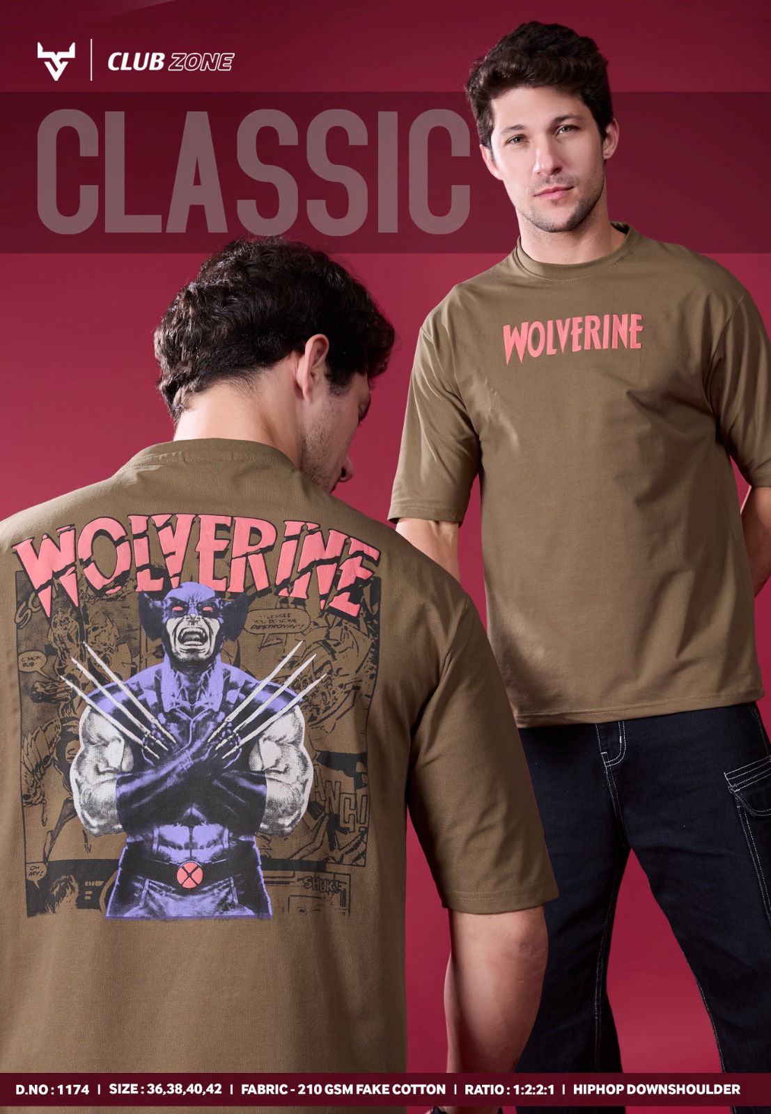 Design 1174 Club Zone Cotton Mens Tshirts Manufacturer Ahmedabad