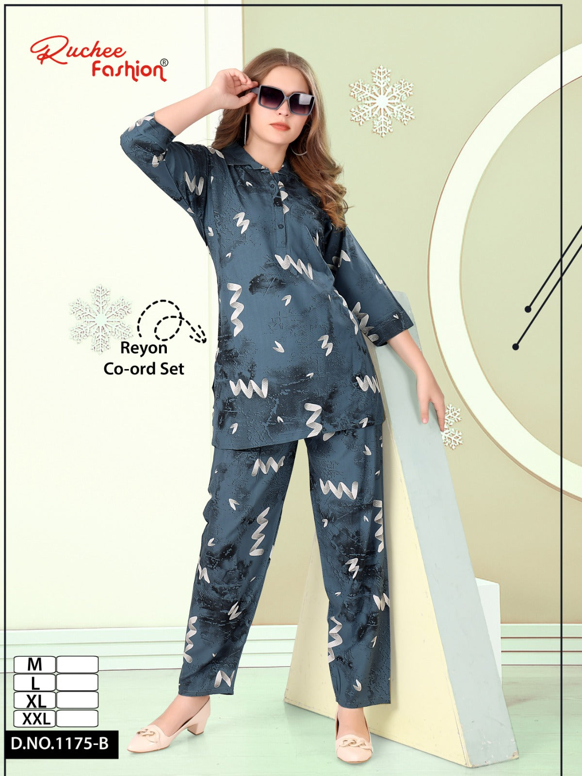 Design 1175 Ruchee Fashion Rayon Co Ord Set Wholesale