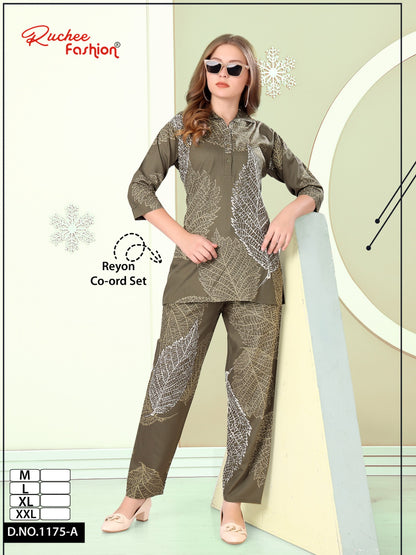 Design 1175 Ruchee Fashion Rayon Co Ord Set Wholesale