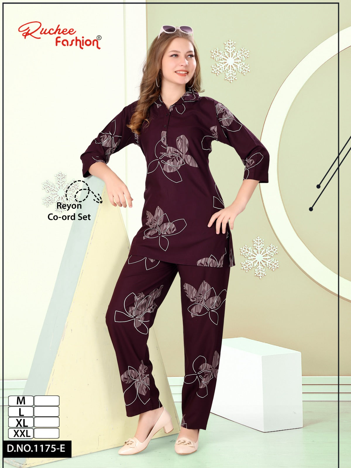Design 1175 Ruchee Fashion Rayon Co Ord Set Wholesale