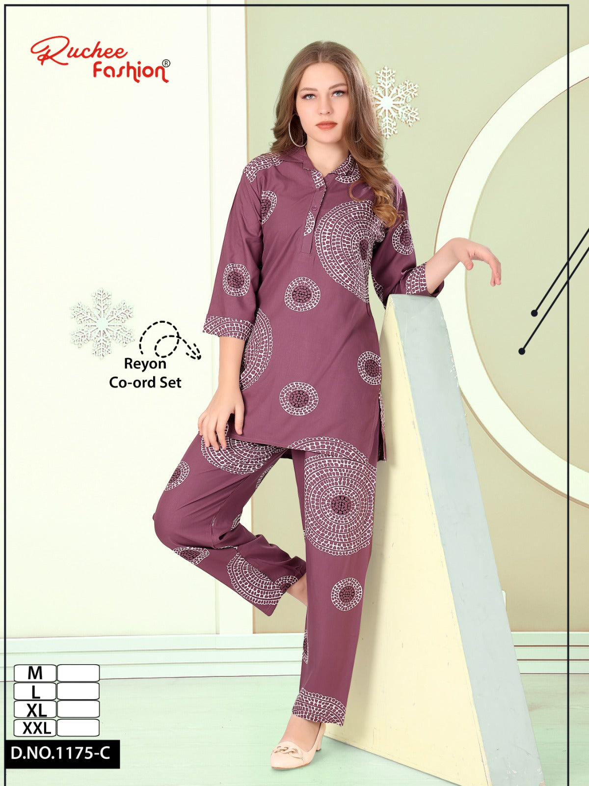 Design 1175 Ruchee Fashion Rayon Co Ord Set Wholesale