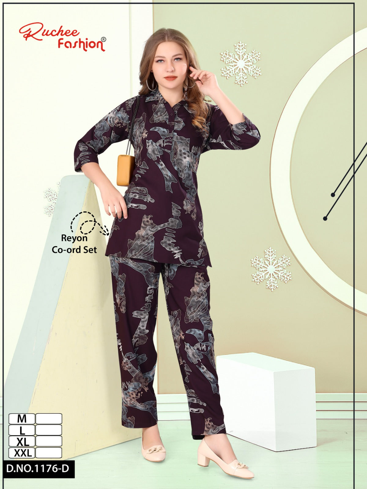 Design 1176 Ruchee Fashion Rayon Co Ord Set Manufacturer