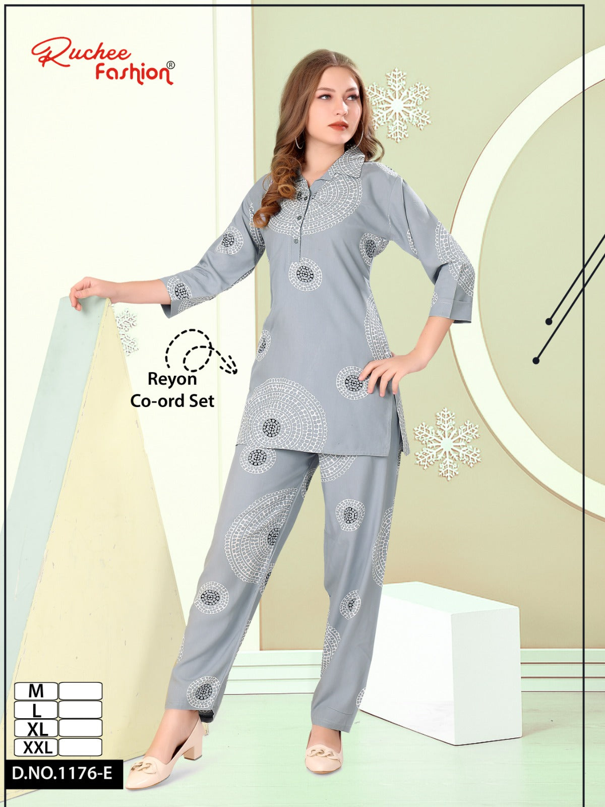 Design 1176 Ruchee Fashion Rayon Co Ord Set Manufacturer