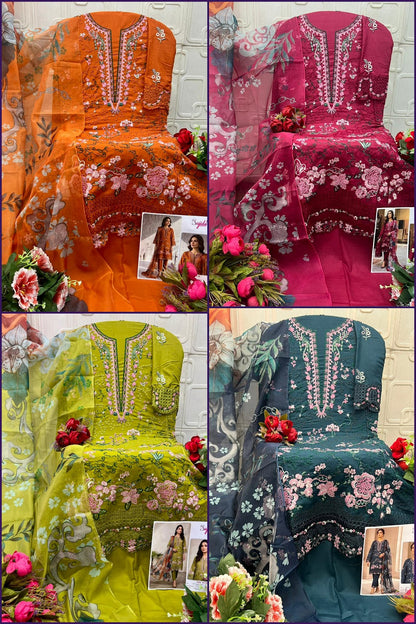 Design 1179 Sajida Cambric Cotton Pakistani Salwar Suits Exporter