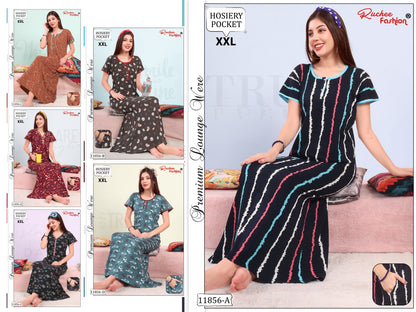 Design 11856 Ruchee Fashion Hosiery Night Gowns Supplier Gujarat
