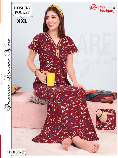 Design 11856 Ruchee Fashion Hosiery Night Gowns Supplier Gujarat