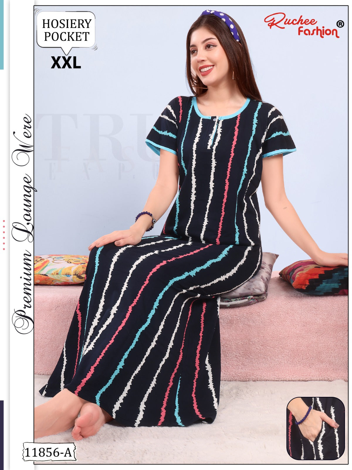 Design 11856 Ruchee Fashion Hosiery Night Gowns Supplier Gujarat