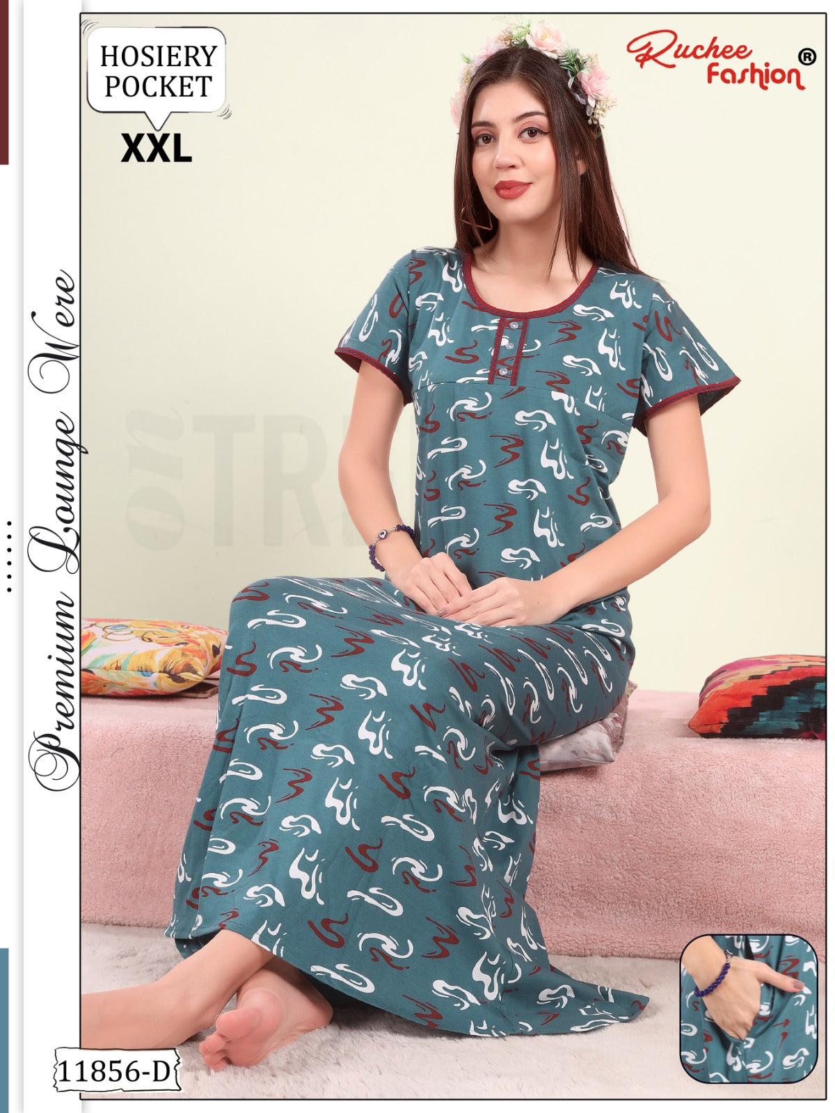 Design 11856 Ruchee Fashion Hosiery Night Gowns Supplier Gujarat