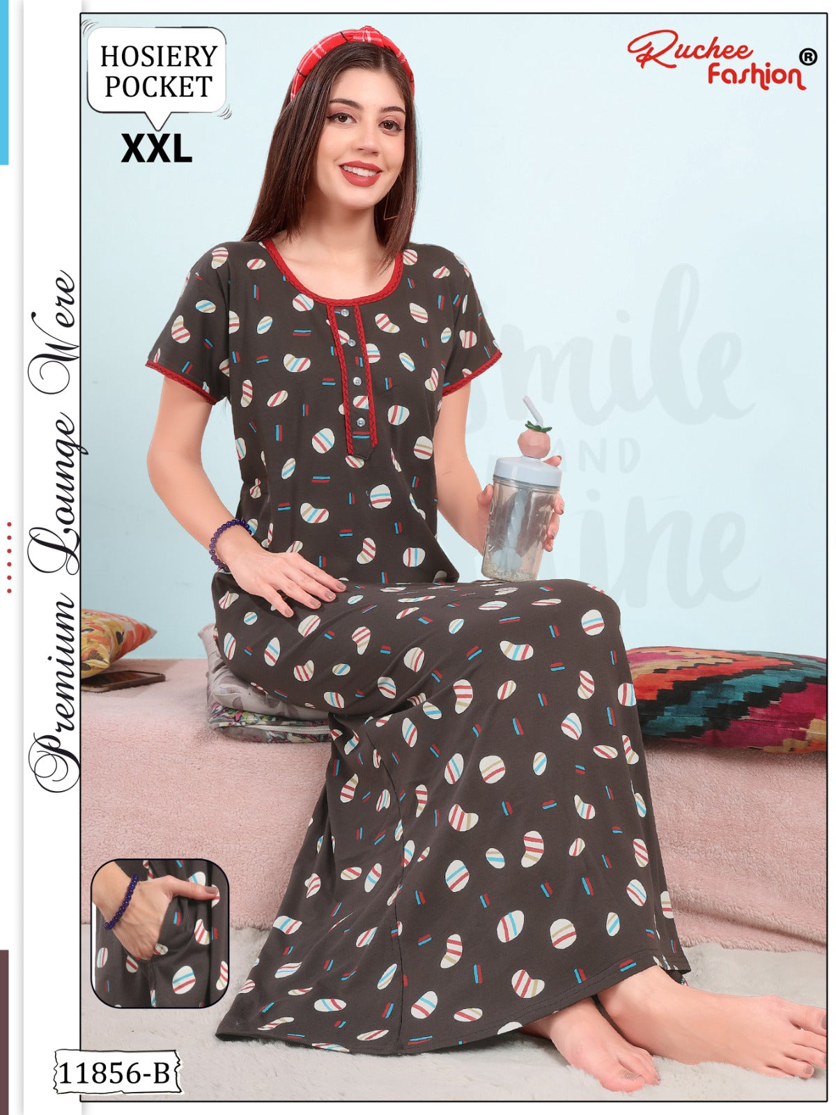 Design 11856 Ruchee Fashion Hosiery Night Gowns Supplier Gujarat