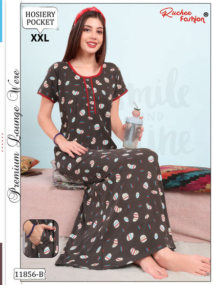 Design 11856 Ruchee Fashion Hosiery Night Gowns Supplier Gujarat
