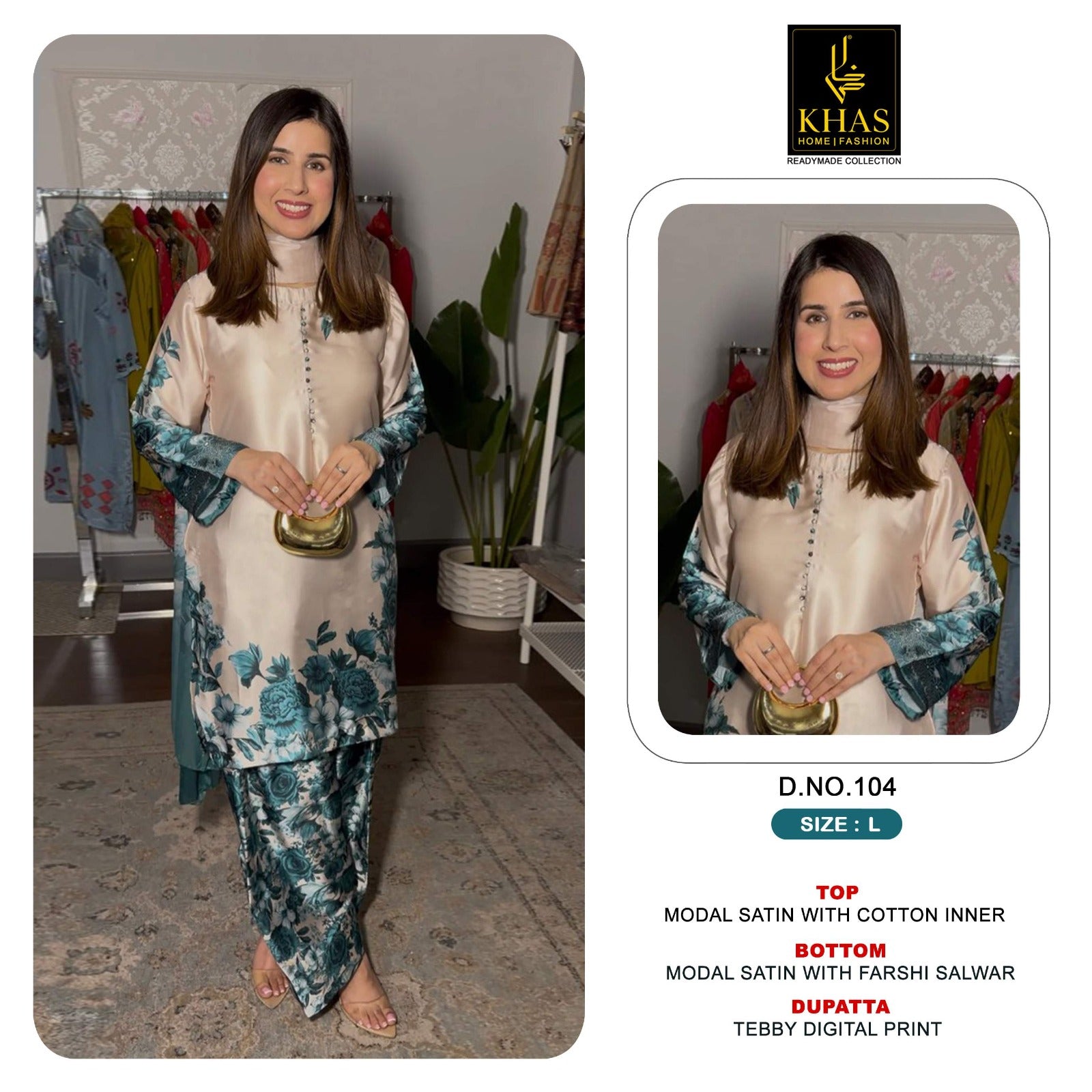 Design 119 To 129 Khas Modal Satin Pakistani Readymade Suits Exporter India