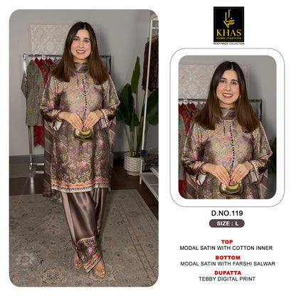 Design 119 To 129 Khas Modal Satin Pakistani Readymade Suits Exporter India