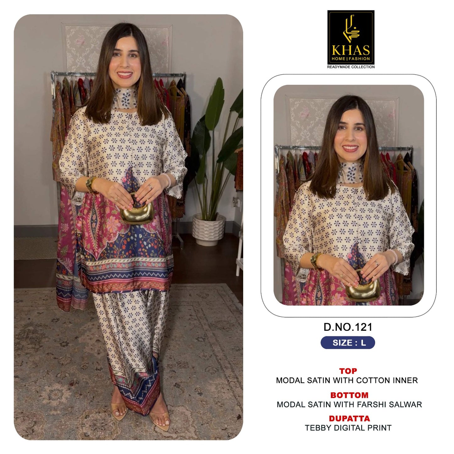 Design 119 To 129 Khas Modal Satin Pakistani Readymade Suits Exporter India