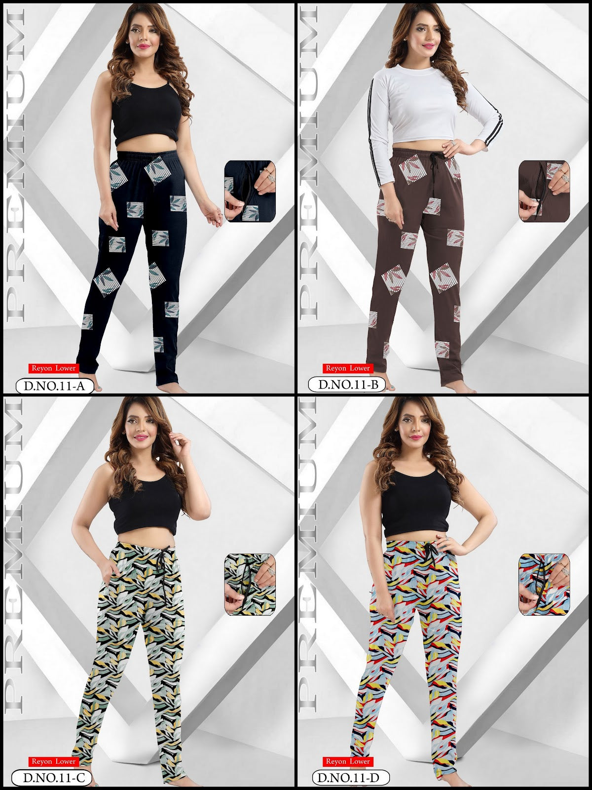 Design 11 Kavyansika Rayon 22Kg Women Night Lower Wholesaler India