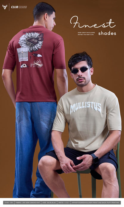 Design 1201 Club Zone Feather Knit Mens Tshirts Wholesaler
