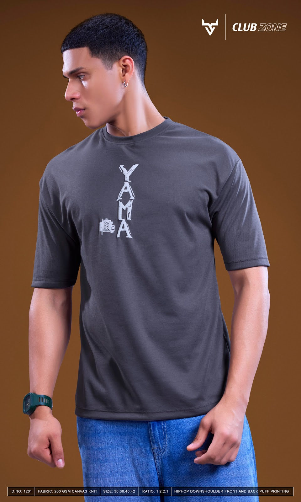 Design 1201 Club Zone Feather Knit Mens Tshirts Wholesaler