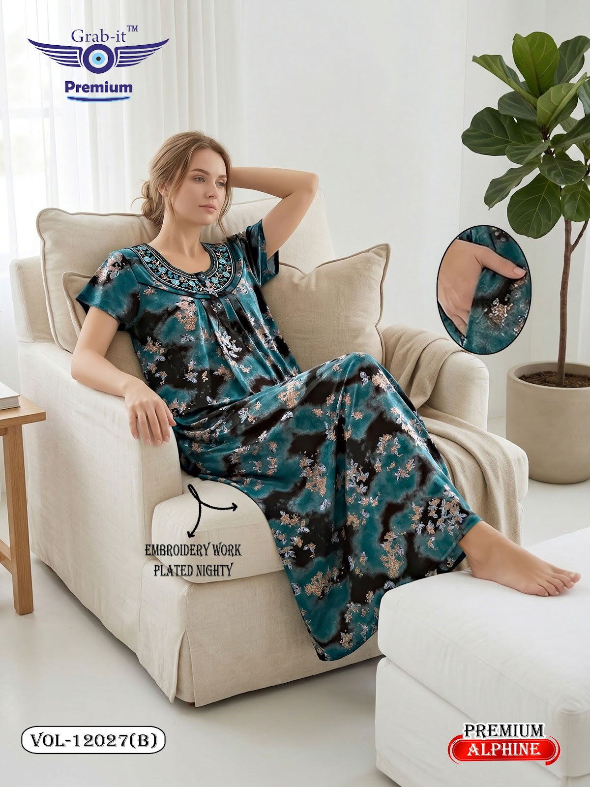Design 12024 To 12029 Grab It Alpine Night Gowns Supplier Gujarat