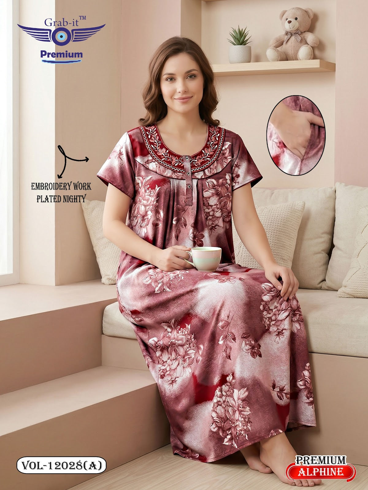 Design 12024 To 12029 Grab It Alpine Night Gowns Supplier Gujarat