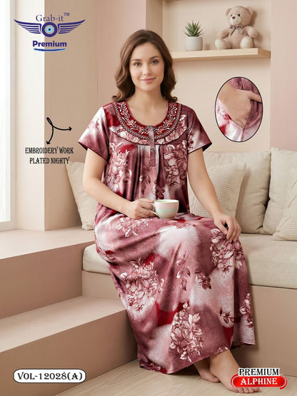 Design 12024 To 12029 Grab It Alpine Night Gowns Supplier Gujarat