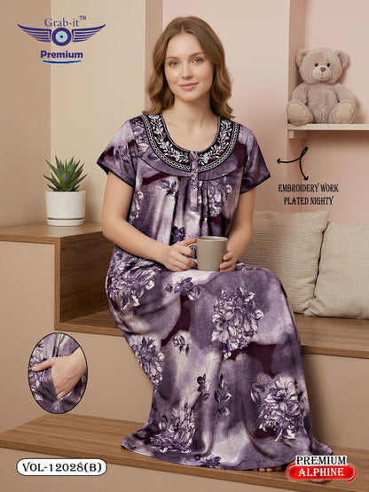 Design 12024 To 12029 Grab It Alpine Night Gowns Supplier Gujarat