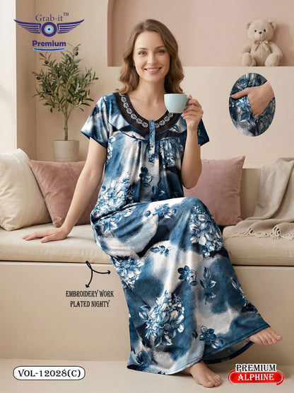 Design 12024 To 12029 Grab It Alpine Night Gowns Supplier Gujarat