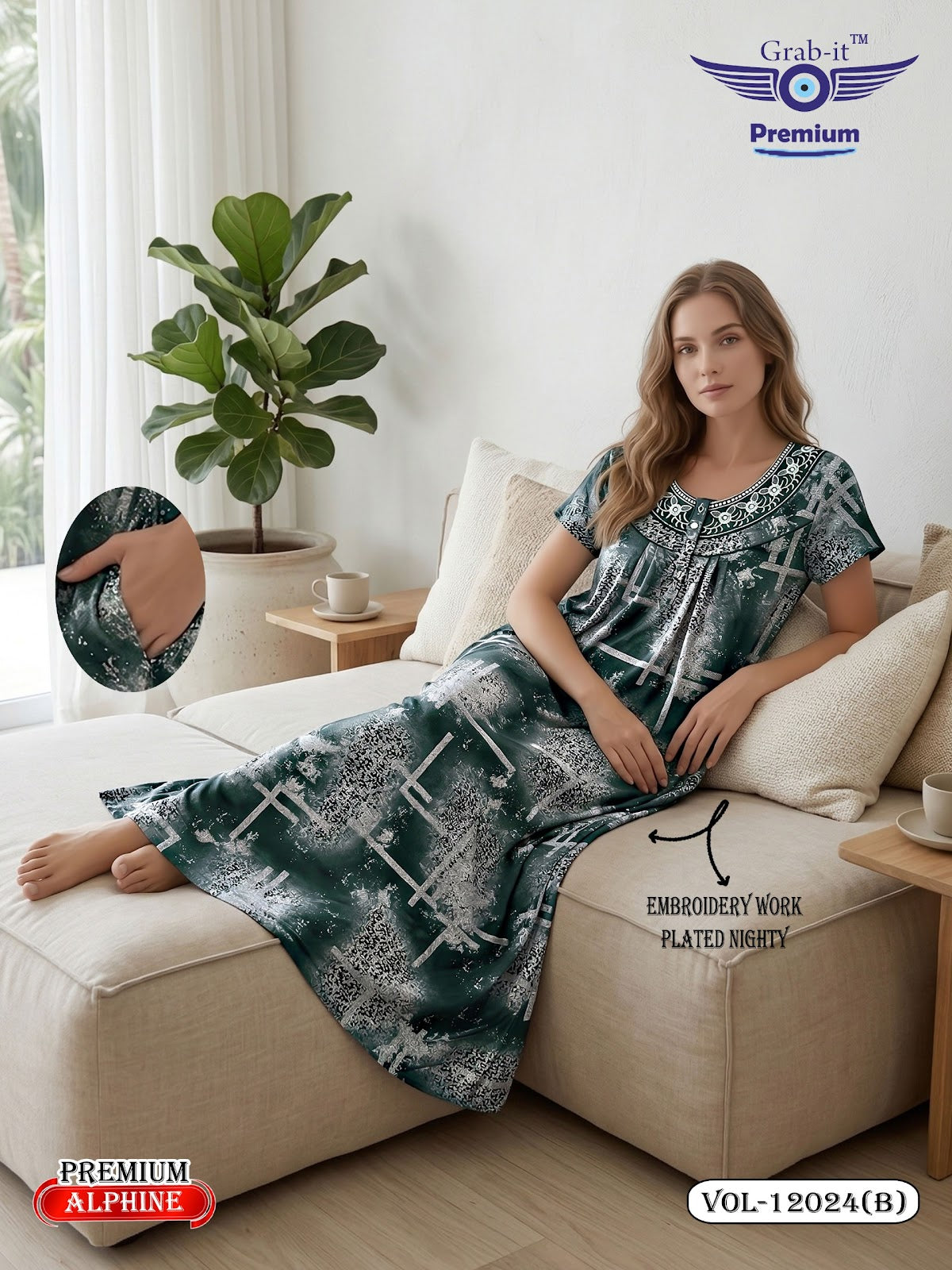 Design 12024 To 12029 Grab It Alpine Night Gowns Supplier Gujarat