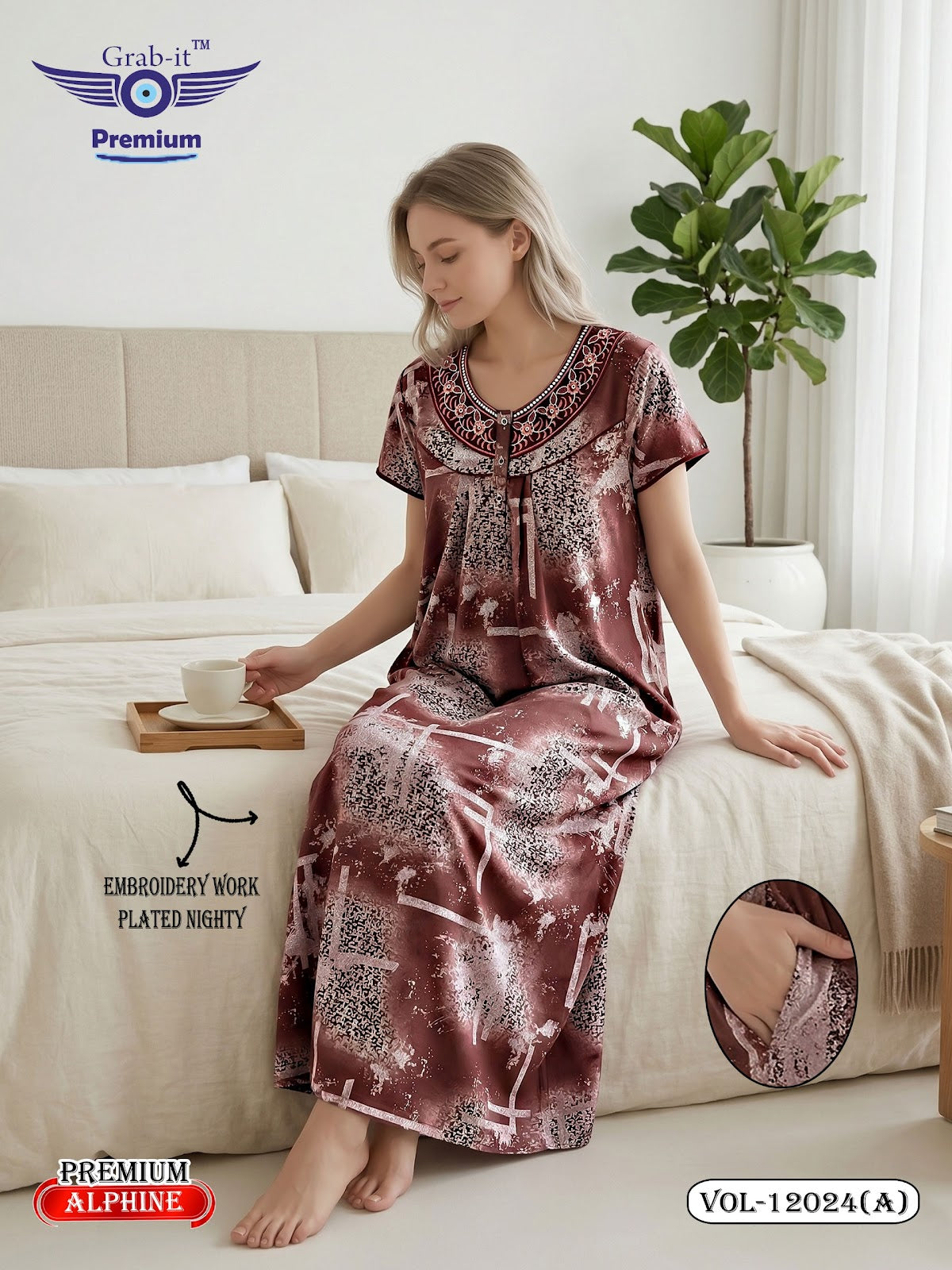 Design 12024 To 12029 Grab It Alpine Night Gowns Supplier Gujarat