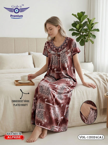 Design 12024 To 12029 Grab It Alpine Night Gowns Supplier Gujarat