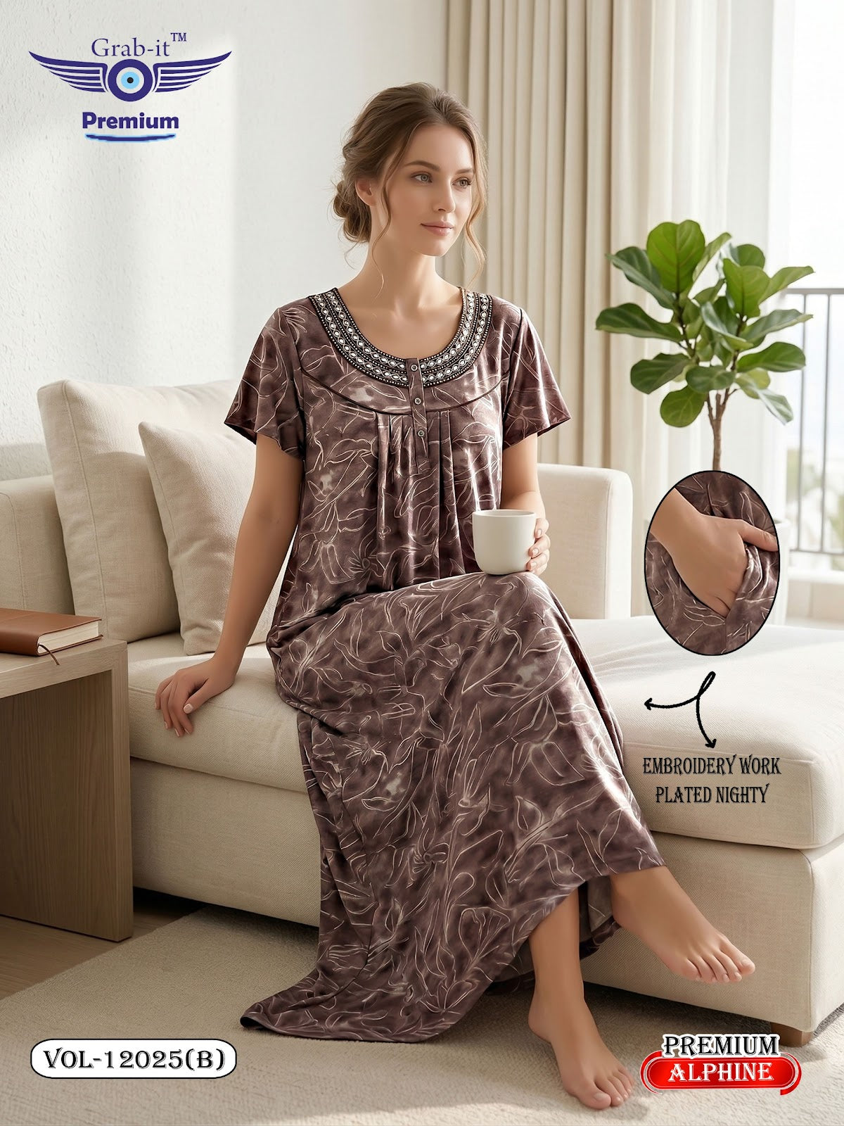 Design 12024 To 12029 Grab It Alpine Night Gowns Supplier Gujarat