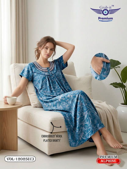 Design 12024 To 12029 Grab It Alpine Night Gowns Supplier Gujarat