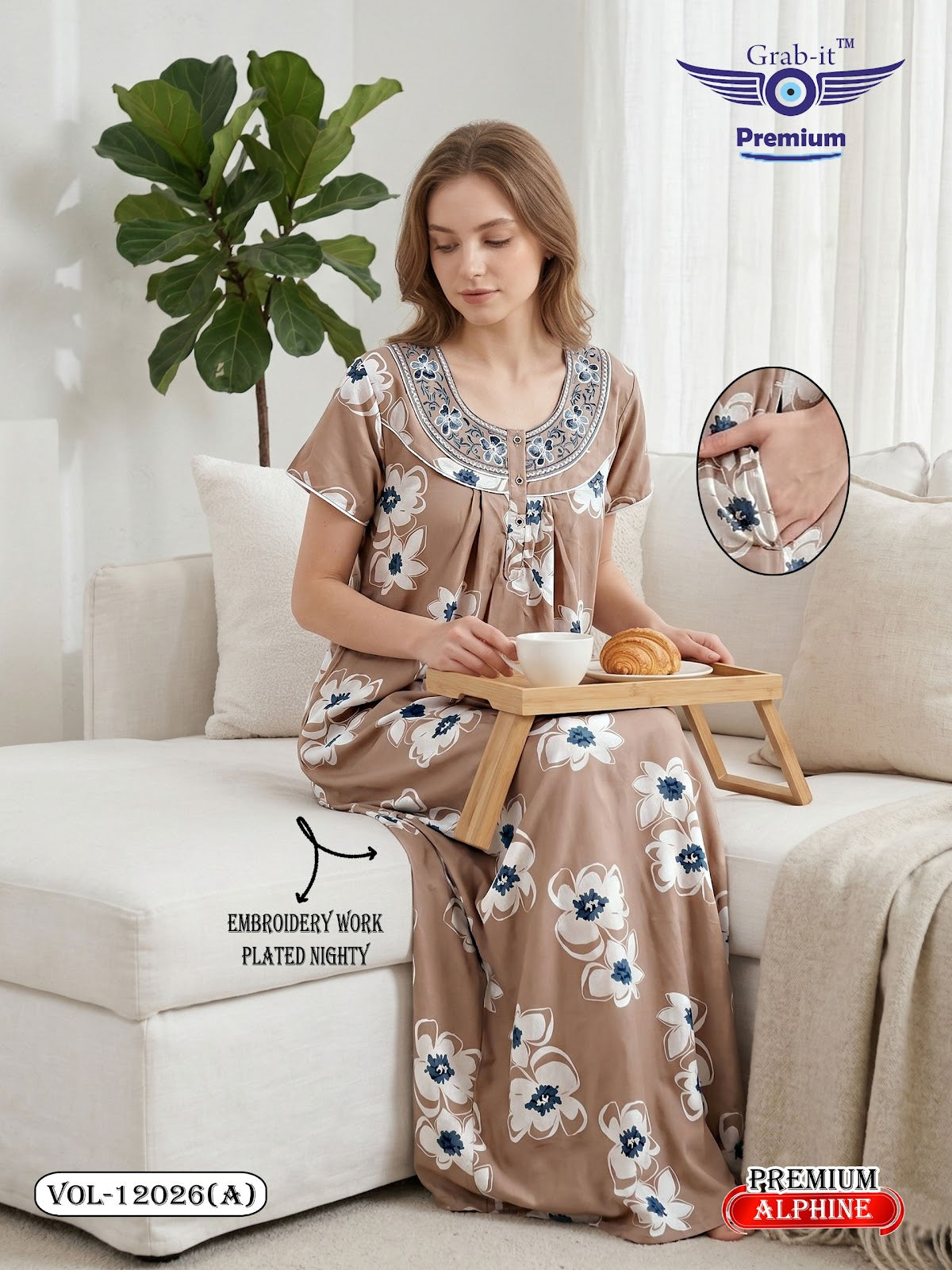 Design 12024 To 12029 Grab It Alpine Night Gowns Supplier Gujarat