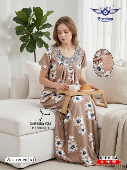 Design 12024 To 12029 Grab It Alpine Night Gowns Supplier Gujarat