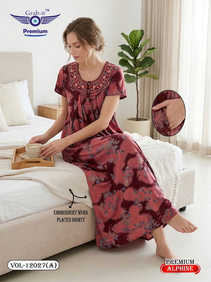 Design 12024 To 12029 Grab It Alpine Night Gowns Supplier Gujarat