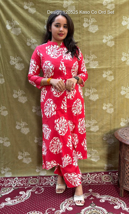 Design 120525 Kaso Rayon Co Ord Set Wholesaler Ahmedabad
