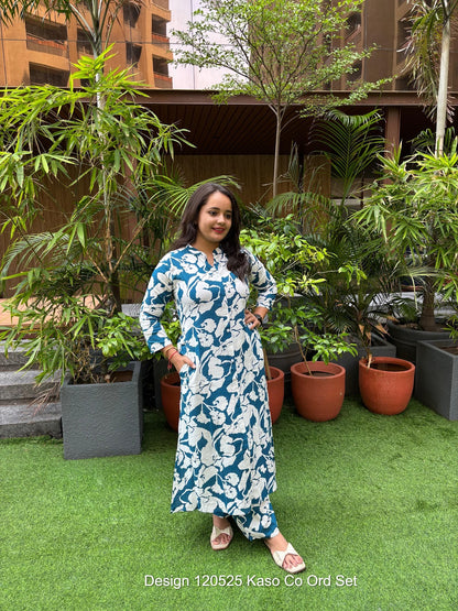 Design 120525 Kaso Rayon Co Ord Set Wholesaler Ahmedabad