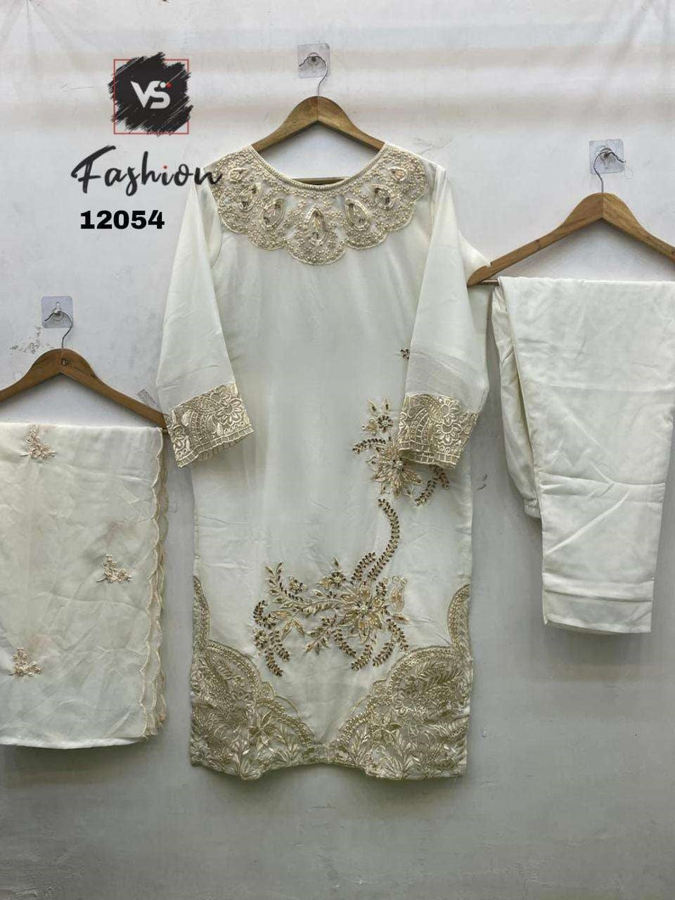 Design 12054 Vs Fashion Faux Georgette Pakistani Readymade Suits Exporter Ahmedabad