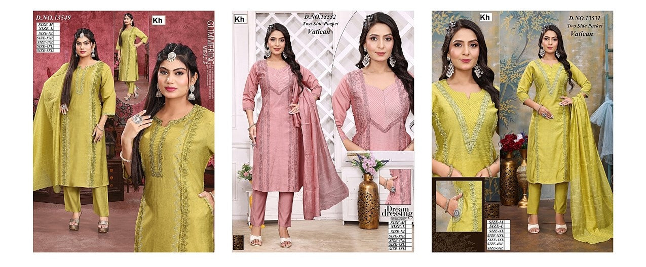 Design 120625 Kh Vatican Readymade Pant Style Suits Supplier Gujarat