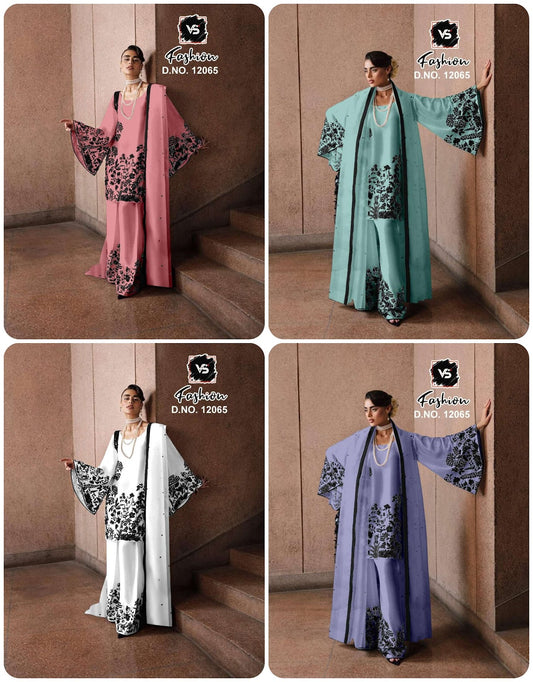 Design 12065 Vs Fashion Georgette Pakistani Readymade Suits Wholesale Price