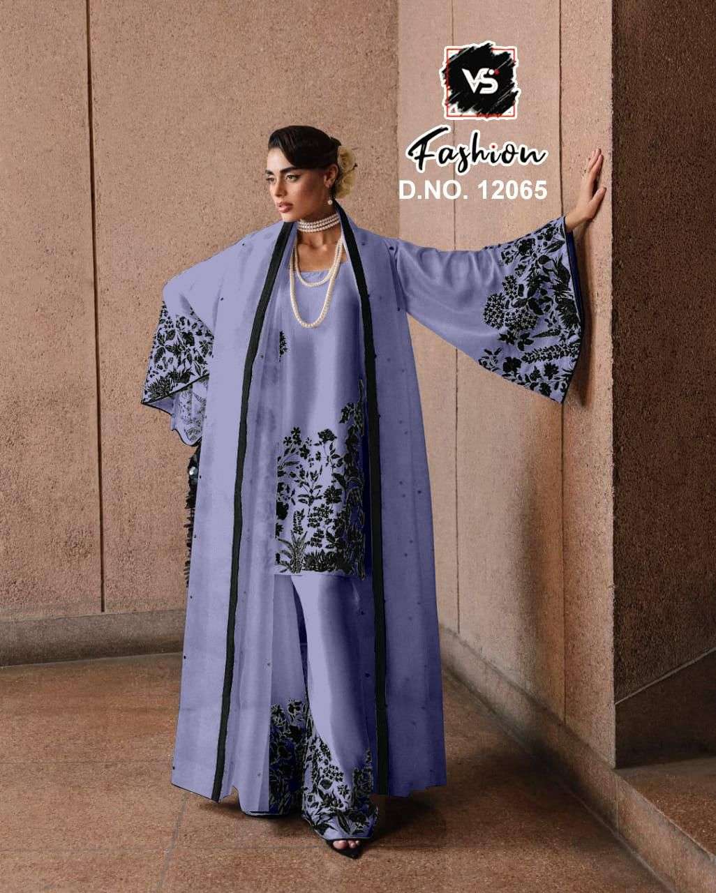 Design 12065 Vs Fashion Georgette Pakistani Readymade Suits Wholesale Price