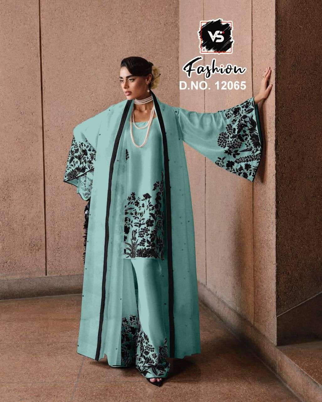 Design 12065 Vs Fashion Georgette Pakistani Readymade Suits Wholesale Price