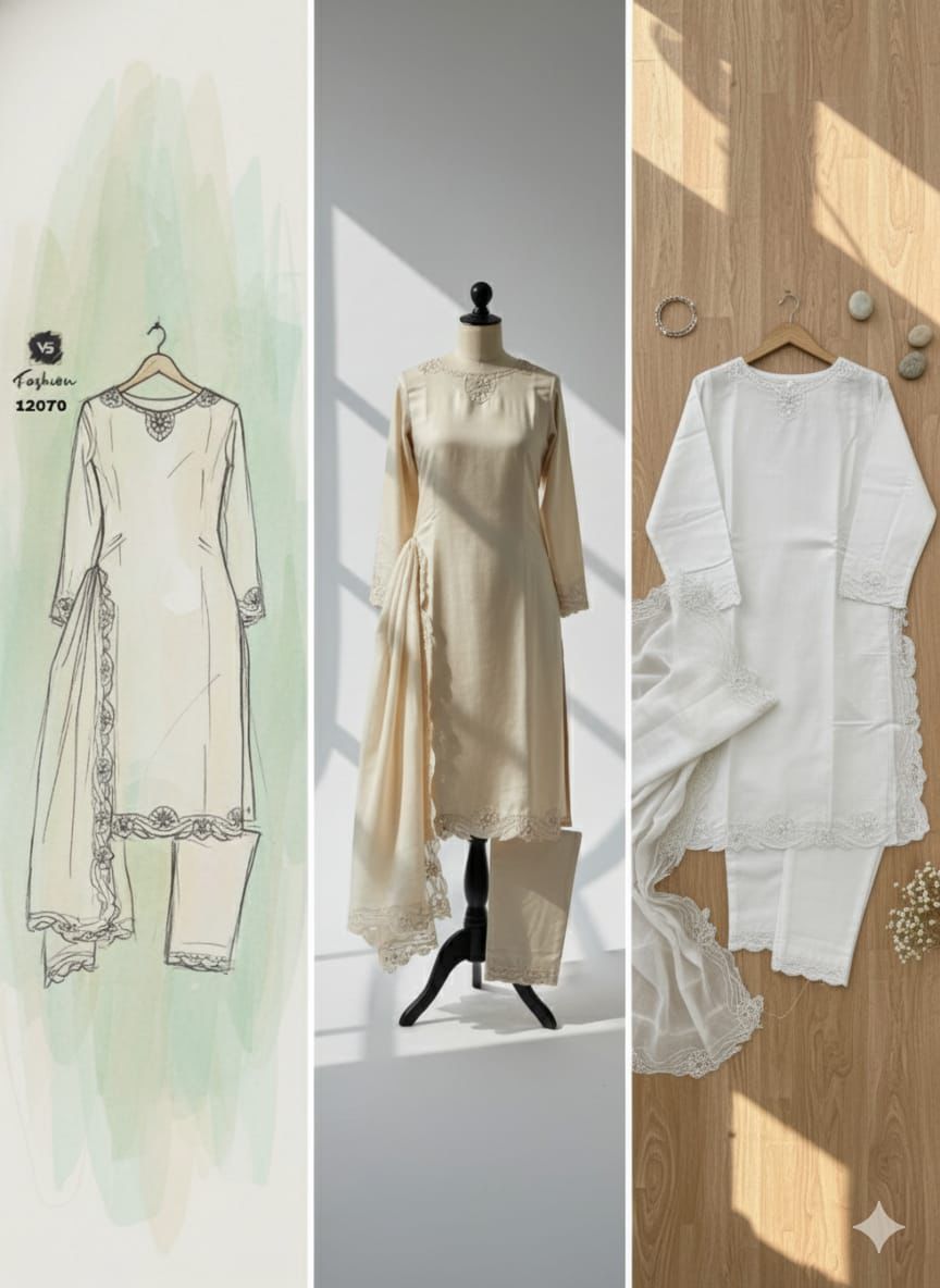 Design 12070 Vs Fashion Vetican Pakistani Readymade Suits Wholesaler