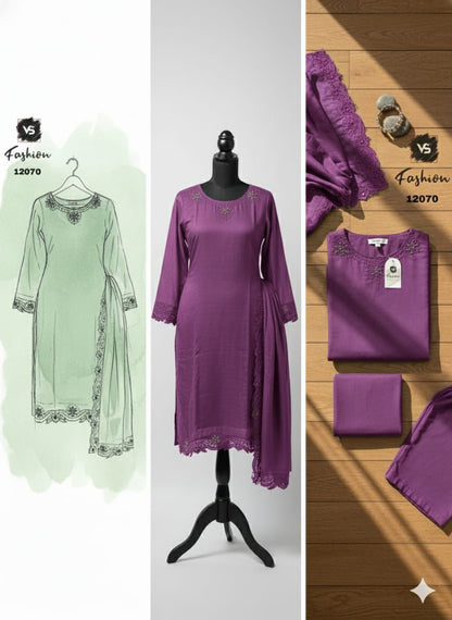 Design 12070 Vs Fashion Vetican Pakistani Readymade Suits Wholesaler