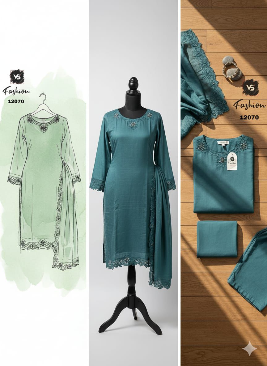 Design 12070 Vs Fashion Vetican Pakistani Readymade Suits Wholesaler