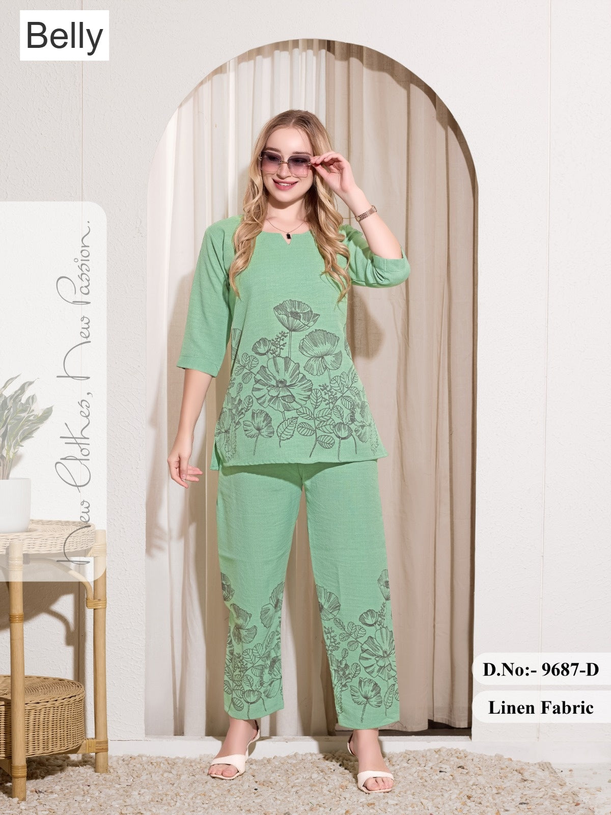 Design 120725 Belly Linen Co Ord Set Manufacturer