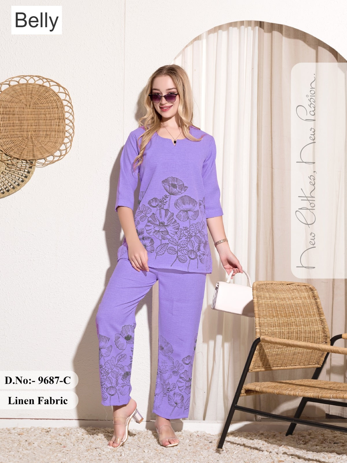 Design 120725 Belly Linen Co Ord Set Manufacturer